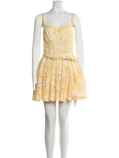 Pre-owned Charo Ruiz Paisley Print Mini Dress In Yellow