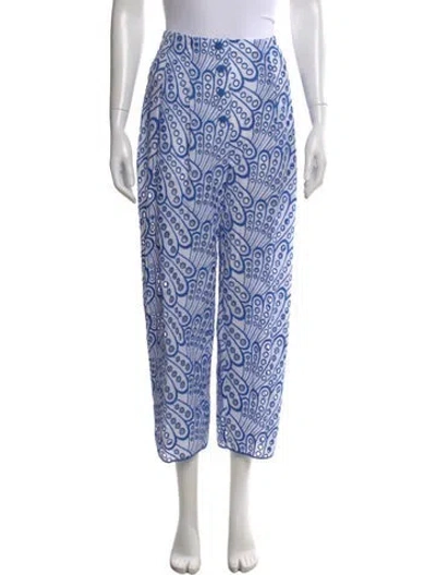Pre-owned Charo Ruiz Paisley Print Wide Leg Pants In Blue
