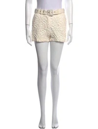 Pre-owned Charo Ruiz Patterned Mini Shorts W/ Tags In White