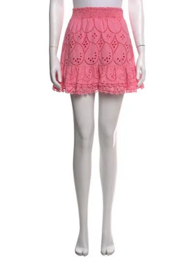 Pre-owned Charo Ruiz Patterned Mini Skirt In Pink