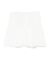 Charo Ruiz Ruffle Mini Skirt In White Embroidered Cotton In Etainwhite