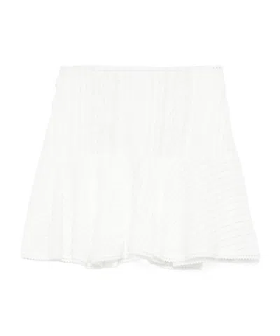 Charo Ruiz Pleated Skirt In Etainwhite