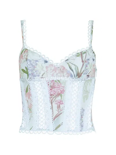 Charo Ruiz Poppy Top In Blue