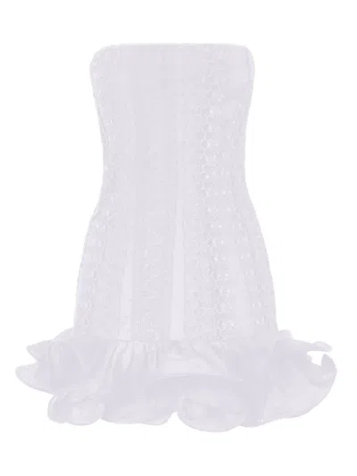 Charo Ruiz Pralle Ruffled Dress In White