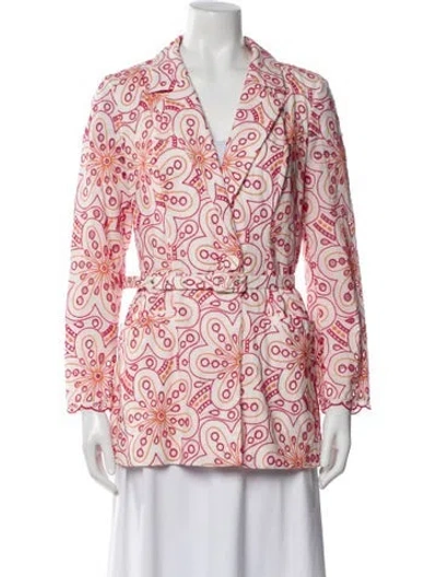 Pre-owned Charo Ruiz Printed Blazer In Pink