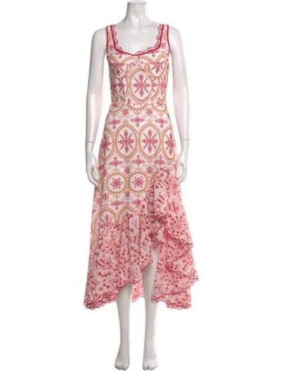 Pre-owned Charo Ruiz Printed Long Dress In Multi