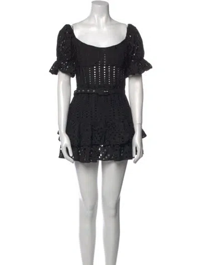 Pre-owned Charo Ruiz Printed Mini Dress In Black