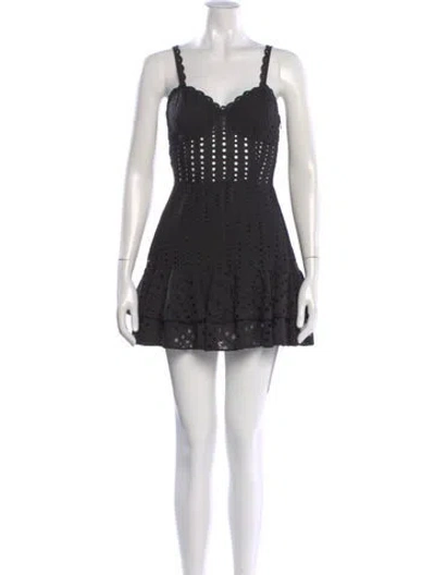 Pre-owned Charo Ruiz Printed Mini Dress In Black