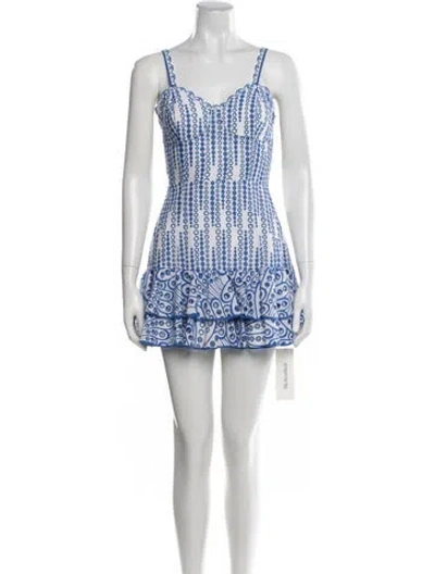 Pre-owned Charo Ruiz Printed Mini Dress In Multi