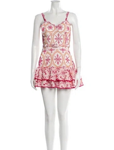 Pre-owned Charo Ruiz Printed Mini Dress In Pink