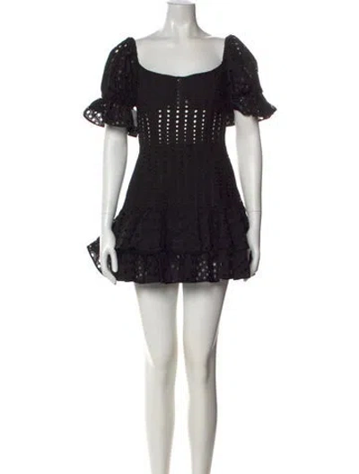 Pre-owned Charo Ruiz Printed Mini Dress W/ Tags In Black
