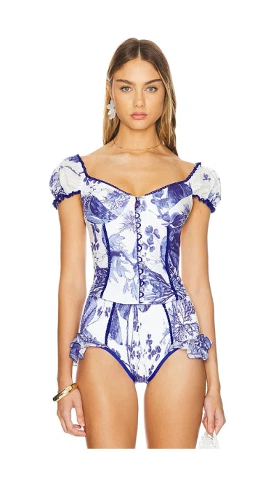 Charo Ruiz Radny Top In 冲浪蓝