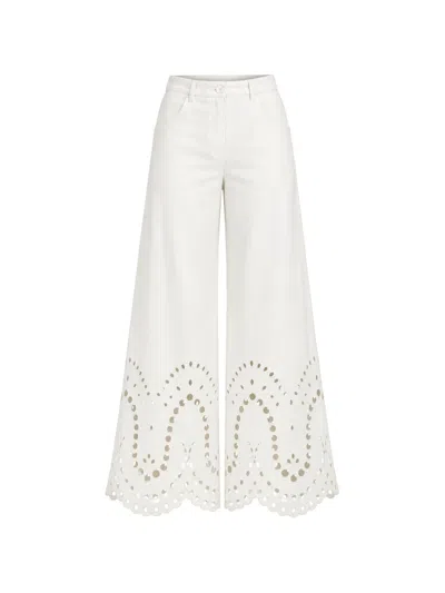 Charo Ruiz Ray Broderie-anglaise Trousers In Red