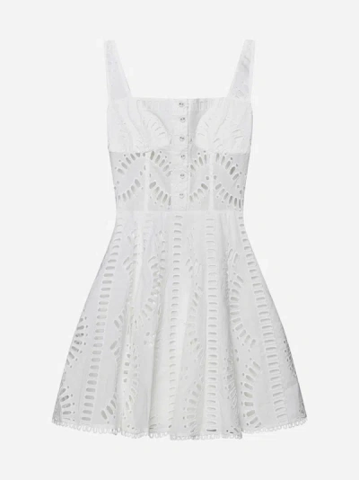 CHARO RUIZ RICKA BRODERIE ANGLAISE MINI DRESS