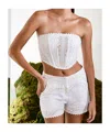 Charo Ruiz Broderie Anglaise Rory Bustier In Ivory
