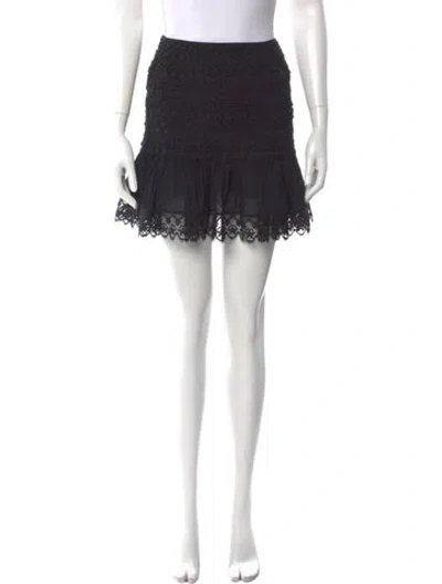 Pre-owned Charo Ruiz Ruffle Embellishment Mini Skirt In Black