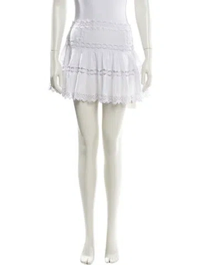 Pre-owned Charo Ruiz Ruffle Embellishment Mini Skirt In White