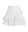 Charo Ruiz Noa Eyelet Mini Skirt In White Cotton In White