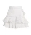 Charo Ruiz Noa Eyelet Mini Skirt In White Cotton In White