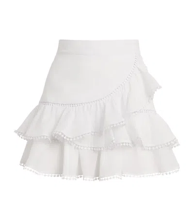 Charo Ruiz Ruffle-trim Fera Mini Skirt In White