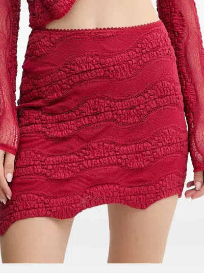 Charo Ruiz Salina Mini Skirt In Burgundy