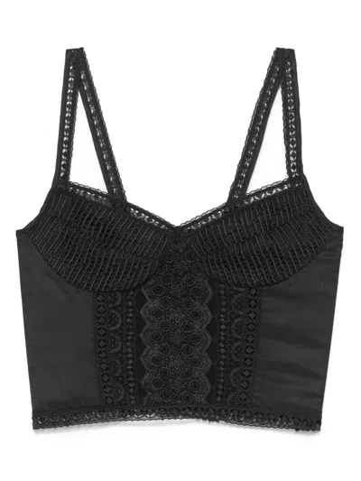 Charo Ruiz Sannie Crop Top In Black