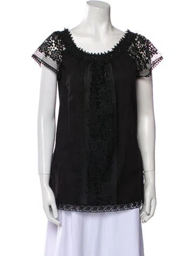 Pre-owned Charo Ruiz Scoop Neck Mini Dress In Black