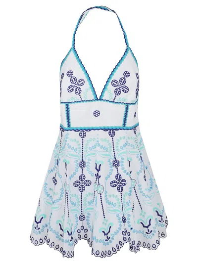 charo ruiz blue and white dress Cobalt Blue Full Length Tie Back Gown – Rosies Closet main image 1