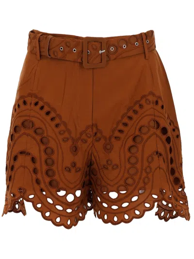 Charo Ruiz Dune Broderie-anglaise Shorts In Multi