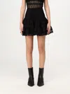 Charo Ruiz Black Cotton Mini Skirt In Black