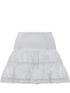 Charo Ruiz Ibiza Hortens Lace-embellished Cotton-blend Mini Skirt