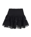 Charo Ruiz Natalie Tiered Broderie Anglaise Cotton-blend Mini Skirt In Black