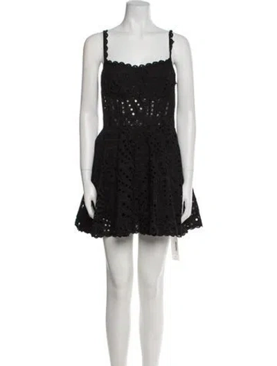 Pre-owned Charo Ruiz Square Neckline Mini Dress In Black