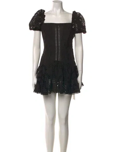 Pre-owned Charo Ruiz Square Neckline Mini Dress In Black