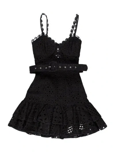 Pre-owned Charo Ruiz Square Neckline Mini Dress In Black