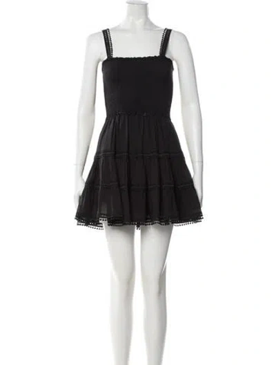 Pre-owned Charo Ruiz Square Neckline Mini Dress In Black