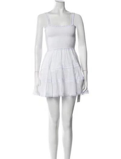 Pre-owned Charo Ruiz Square Neckline Mini Dress In Blue