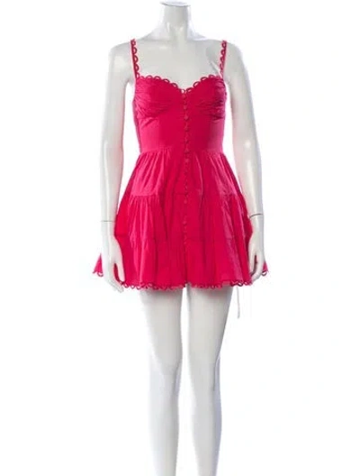 Pre-owned Charo Ruiz Square Neckline Mini Dress In Pink