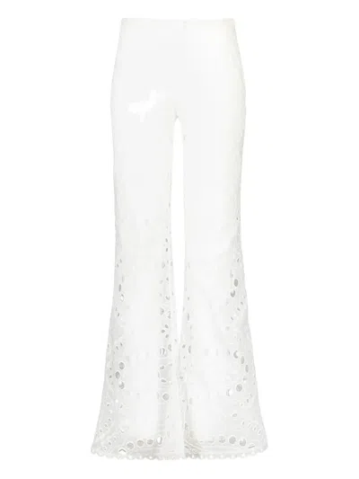 Charo Ruiz Stern Openwork-design Trousers In White