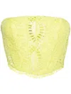 Charo Ruiz Sting Corset Crop Top In Yellow