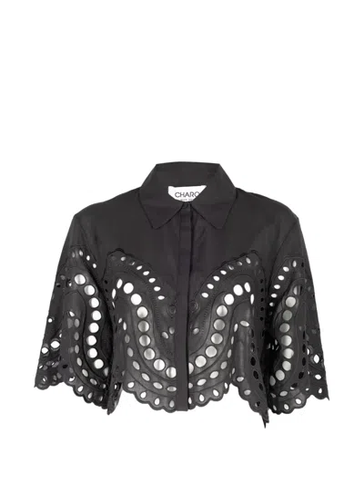Charo Ruiz Storm Cut-out Storm Blouse In Black
