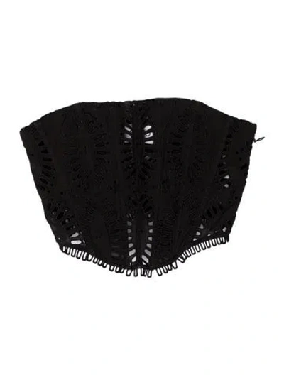 Pre-owned Charo Ruiz Strapless Crop Top In Black