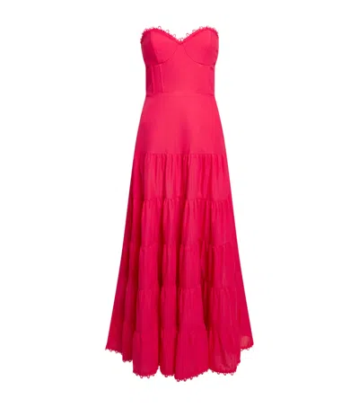 Charo Ruiz Strapless Danny Midi Dress In Pink