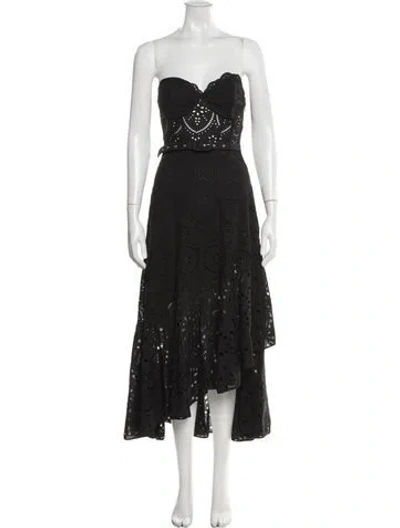 Pre-owned Charo Ruiz Strapless Long Dress In Multi