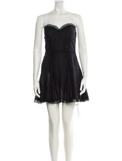 Pre-owned Charo Ruiz Strapless Mini Dress In Black