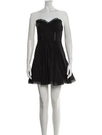 Pre-owned Charo Ruiz Strapless Mini Dress In Black