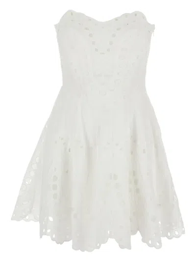 Charo Ruiz Strapless Mini Dress In White