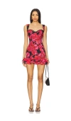 Charo Ruiz Sunil Short Dress In Black,red