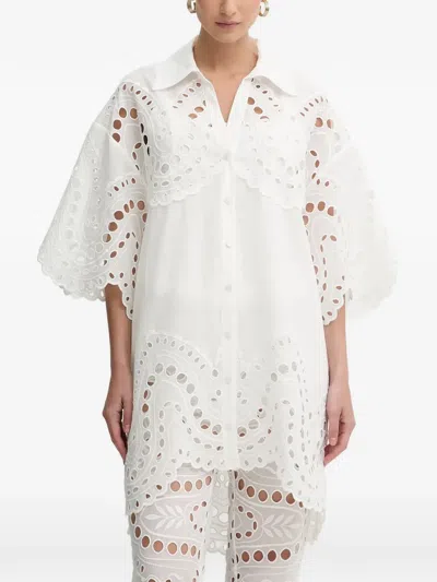 Charo Ruiz Tao Broderie Anglaise Top In White