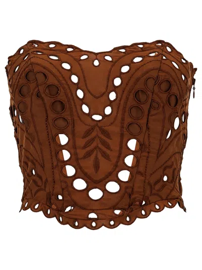 Charo Ruiz Kai Top In Brown